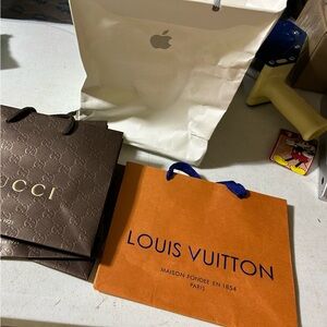Gucc and lou v small gift bags